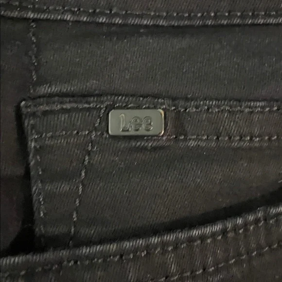 Lee Regular Fit Straight Leg Mid Rise Flex Motion Size 14 Black - Picture 4 of 6